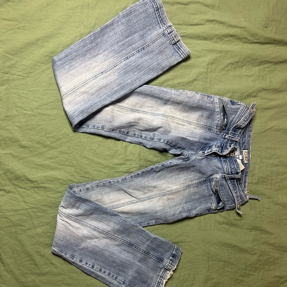 Vintage-Inspired Light Wash Flared Jeans, Size 28, FIXX Brand